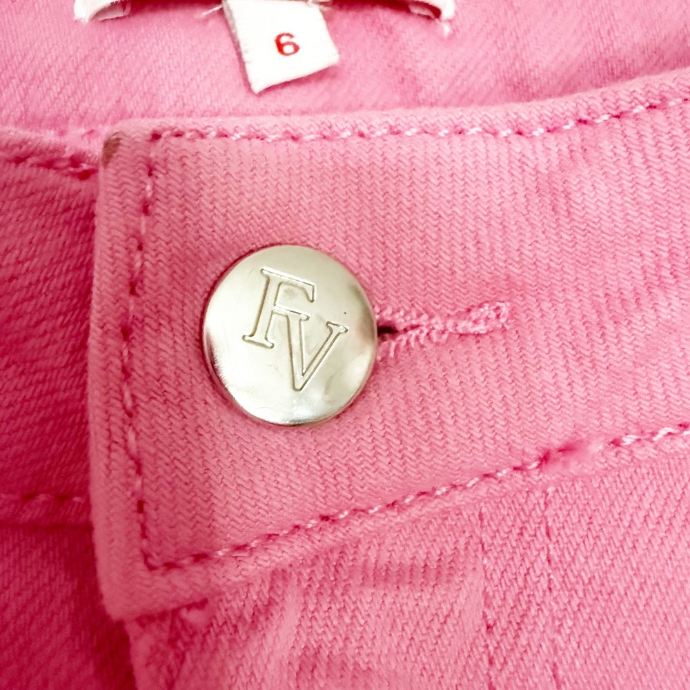 Frances Valentine Smarty Cuffed Jeans Pink Size 6 - Picture 7 of 15